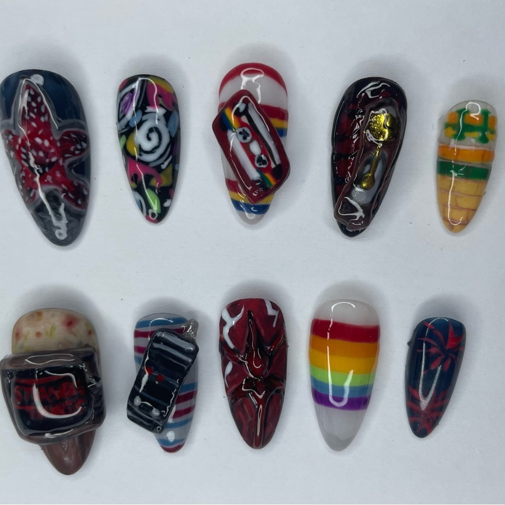 Custom Stranger Things Press On Set - image 1